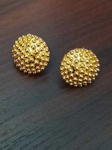 Sparkling Gold Stud Earrings