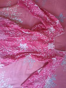 Pink Floral Print Corset Kurta