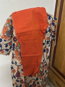 Traditional Indian Kurta with Kalamkari Print