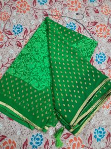 Beautiful Green Silk Saree