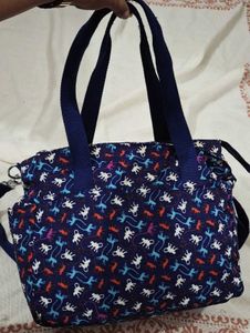 Kipling Blue Monkey Print Shoulder Bag