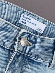 Bershka Light Wash Wide Leg Jeans