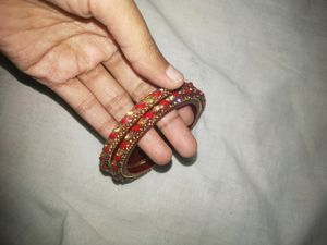 Red Kada Bangle Set ,Never Used ,New