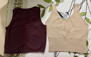 Set of 2 Trendy Crop Tops