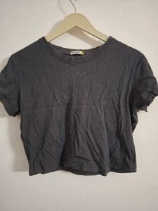 Classic Grey Cropped T-Shirt