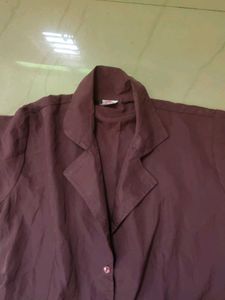 Elegant Mauve Collared Midi Dress
