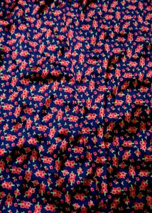 #Navy Blue Floral Print lhnga