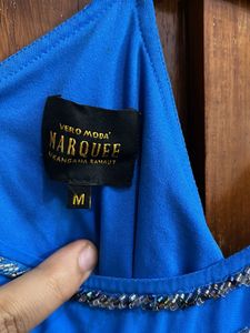Stunning Embellished Blue Camisole Top