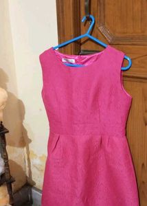 Vibrant Pink A-Line Dress