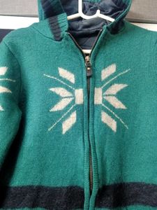NEW Women's Green Hooded Knit Jacket
