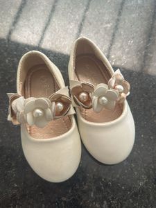 imported Cute White Floral Mary Jane Shoes