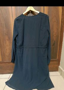 Navy Blue Wrap Dress