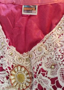 Elegant Pink Ethnic Dress
