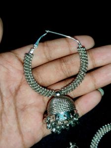 Silver light Weight jhumka For Women