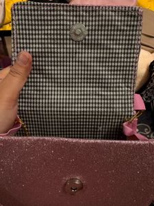 Sparkly Pink Chain Handbag