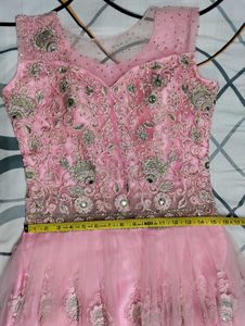Stunning Pink Embroidered Ethnic Gown