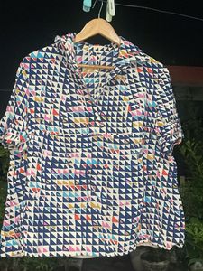 Colorful Geometric Print Top