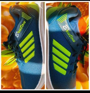 Bruton Men's Blue & Neon Sport Shoes