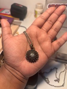 Imitation Long Floral Pendant Necklace