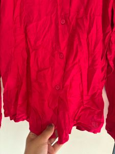 Zara Red Long Sleeve Shirt