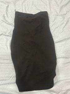 Chic Ruched Front Black Dress