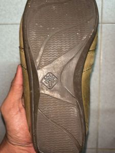 WOODLAND OLIVE Leather Lace-Up Casual Shoes