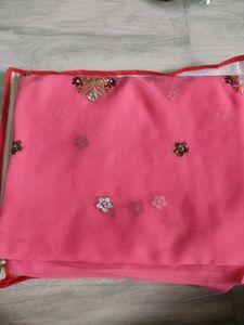 Beautiful Pink Embroidered Saree