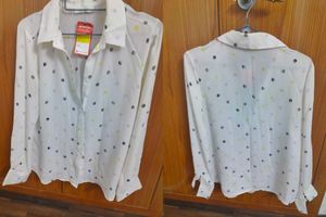 3 Women's White Polka Dot Shirt