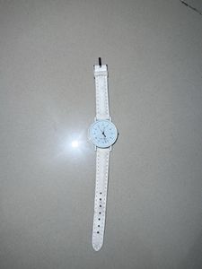 Classic White Analog Watch
