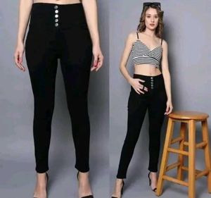 High Waisted Black Skinny Jeans