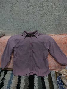 Lavender shirt in soft velver fabric with free cot