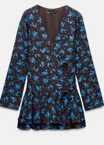 Brown And Blue Zara Dress