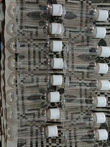 Lot of 100ml Clear Plastic Bottles with White Caps