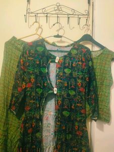 sale ..3-Piece Ethnic Jacket, Crop Top &amp; Palazzo S