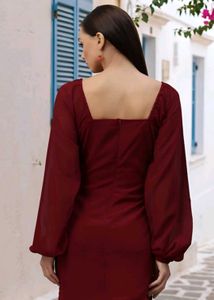 Chic Ruched Square Neck Mini Dress