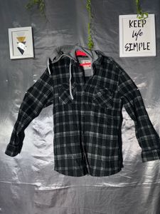 Men's Plaid Hooded Flannel Shirt
