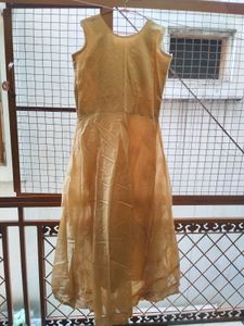 beige long gown