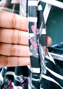 Beutiful Style Black White Strip... Floral 🌹 desi