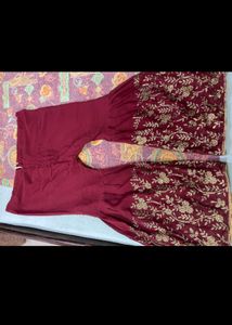 Maroon garara suit