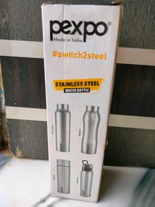 New Pack Pexpo Steel Water Bottle 2 Pc