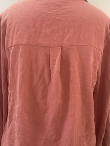 Dusty Rose Collared Button-Up Top