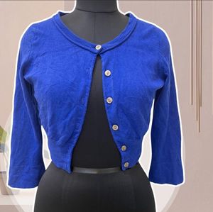 Blue Cropped Cover Up