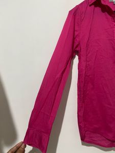 Vibrant Pink Button-Up Shirt