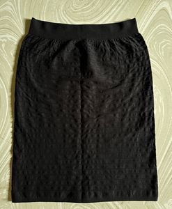 Black Textured Pencil Skirt, free size 🖤