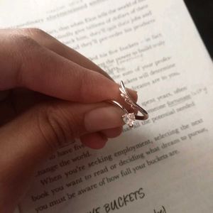 Elegant Winged Ring with Cubic Zirconia