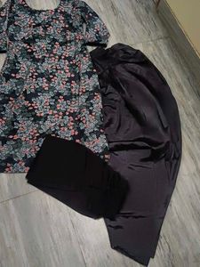 3 Pcs Dhoti Kurti Legging Suit