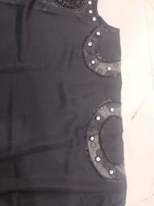 Elegant Black abaya kaftan with dupatta