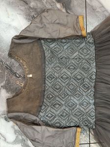 Stunning Grey gown with dupta