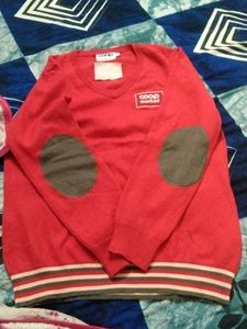 Red Coop Marked Sweater