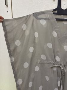 Polka Dot Kaftan Top